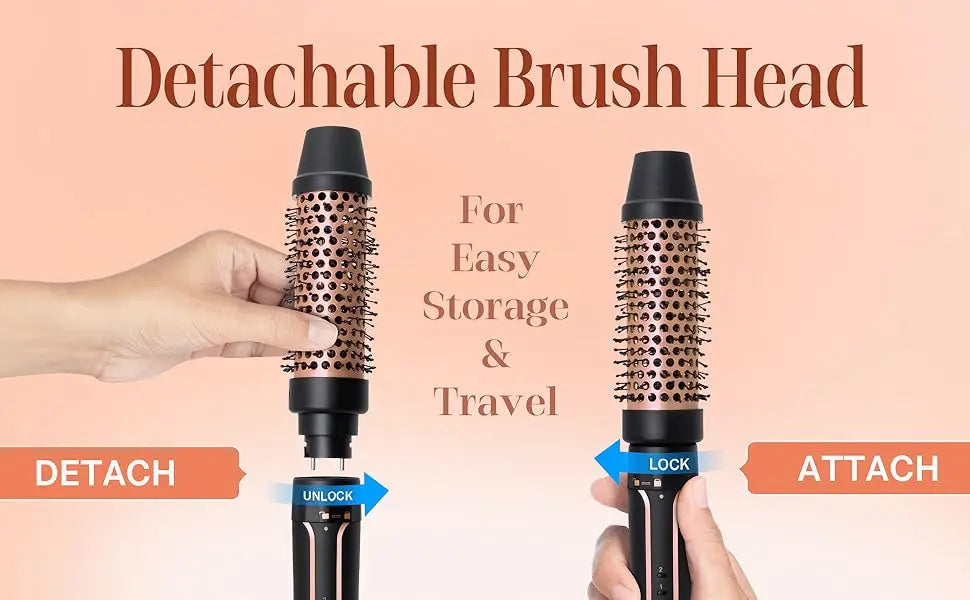 Kit Boucleur 6-en-1 Professionnel – Fer à Boucler Multifonction avec Embouts Interchangeables, Céramique Tourmaline, Chauffe Rapide & Protection Anti-Chaleur