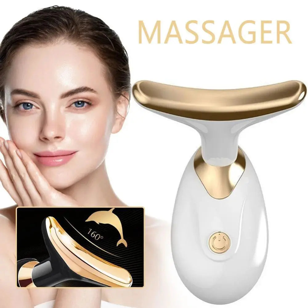 Appareil de Massage Facial Anti-Rides – Raffermissant Visage & Réducteur de Double Menton, Soin par Vibrations