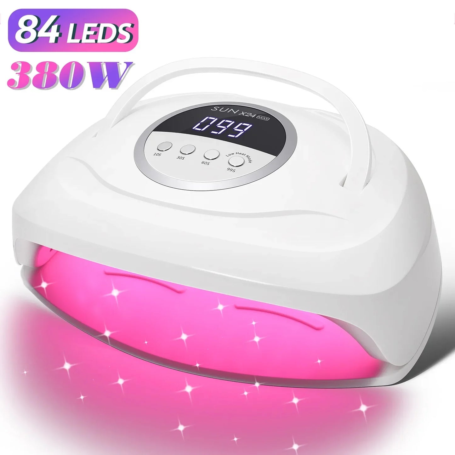 380W UV LED Lamp for Nail  84 LEDs Nail Dryer with Auto Sensor Quick-drying Manicure Lamp for Curing Nail Polish Nail Art Tools