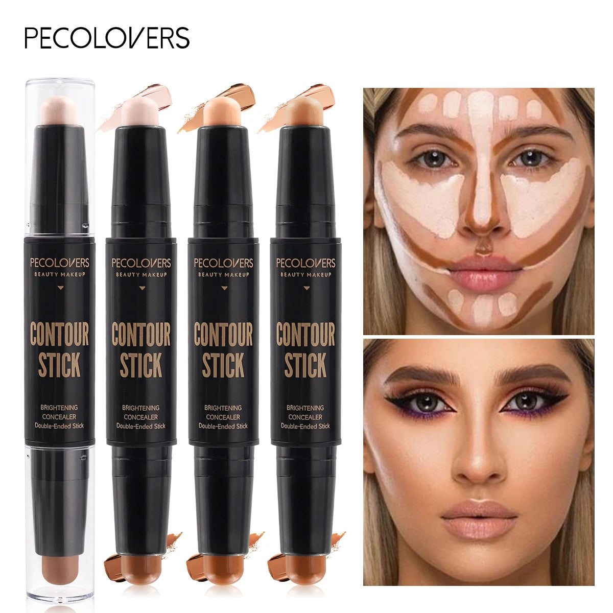 Stick Contouring & Correcteur 2-en-1 – Teint Sculpté & Éclat Instantané