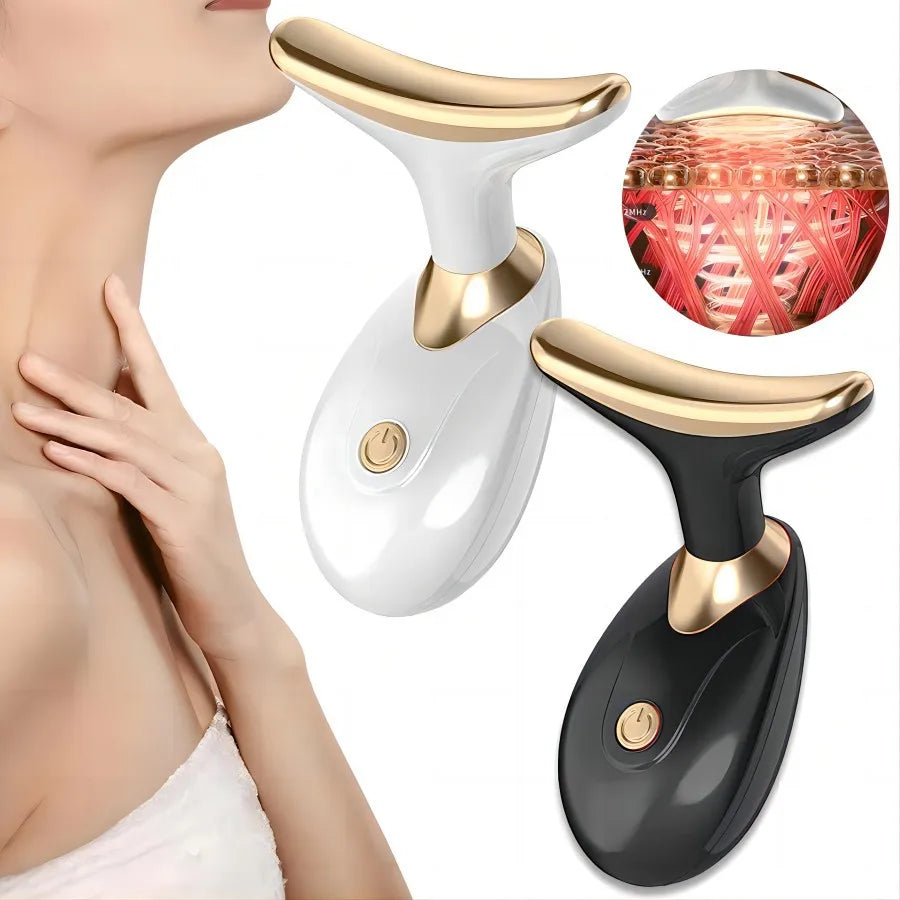 Appareil de Massage Facial Anti-Rides – Raffermissant Visage & Réducteur de Double Menton, Soin par Vibrations