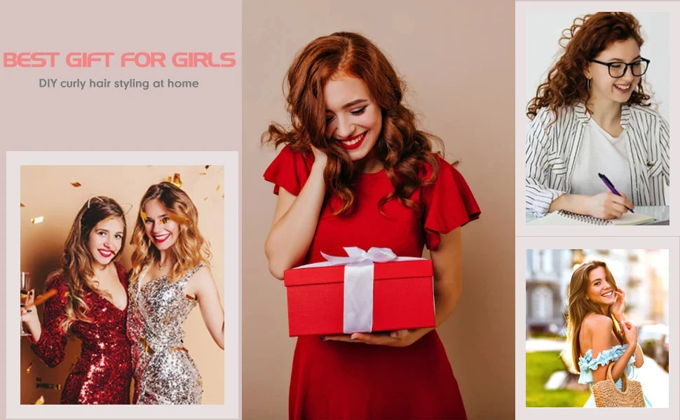 Kit Boucleur 6-en-1 Professionnel – Fer à Boucler Multifonction avec Embouts Interchangeables, Céramique Tourmaline, Chauffe Rapide & Protection Anti-Chaleur