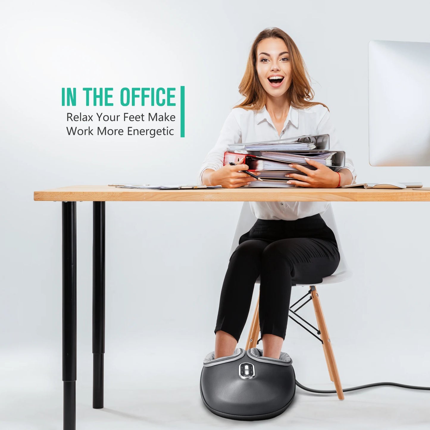 FOOTRELAX PRO™ – Masseur de Pieds Chauffant Shiatsu & Compression d’Air