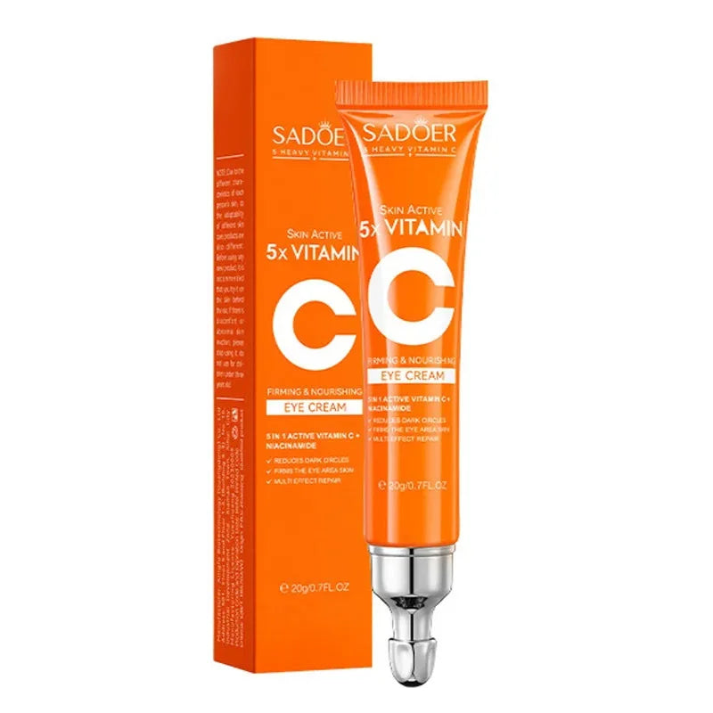 Crème Contour des Yeux à la Vitamine C – Anti-Cernes, Anti-Poches & Éclat