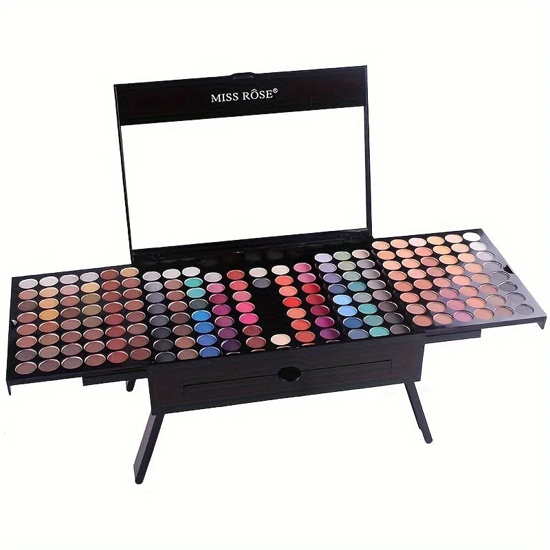 180 Color Matte Shimmer Blush Set with Black Eyeliner Piano Eyeshadow Palette Mother's Day Makeup Gift Kit  Beauty Enthusiasts