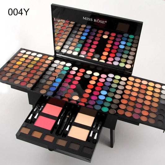 180 Color Matte Shimmer Blush Set with Black Eyeliner Piano Eyeshadow Palette Mother's Day Makeup Gift Kit  Beauty Enthusiasts